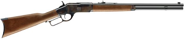 Picture of Winchester Guns 534202141 Model 1873 Short Rifle 45 Colt (LC) 10+1 Cap 20" Brushed Polished Blued Barrel Color Case Hardened Rec Satin Oiled Walnut Fixed Straight Grip Stock Right Hand (Full Size)