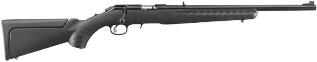 Picture of Ruger 8303 American Rimfire Compact Compact 22 LR 10+1 18" Satin Blued Alloy Steel Barrel, Drilled & Tapped Receiver, Black Synthetic Adj LOP Stock, Right Hand