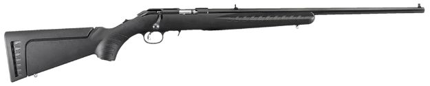 Picture of Ruger 8321 American Rimfire  Full Size 22 WMR 9+1 22" Satin Blued Alloy Steel Barrel, Drilled & Tapped Receiver, Black Synthetic Adj LOP Stock, Right Hand