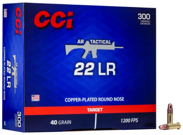 Picture of CCI 956 AR Tactical  22LR 40gr Copper Plated Round Nose 300 Per Box/10 Case