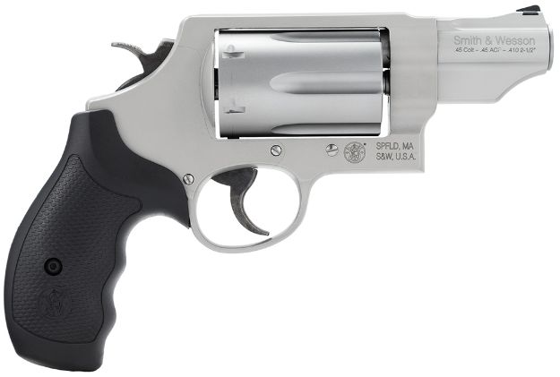 Picture of Smith & Wesson 160410 Governor  45 Colt (LC) Or 2.50" 410 Gauge, 2.75" Stainless Barrel, 6rd  Stainless Cylinder, Matte Silver Scandium Alloy Z-Frame, Black Polymer Grip