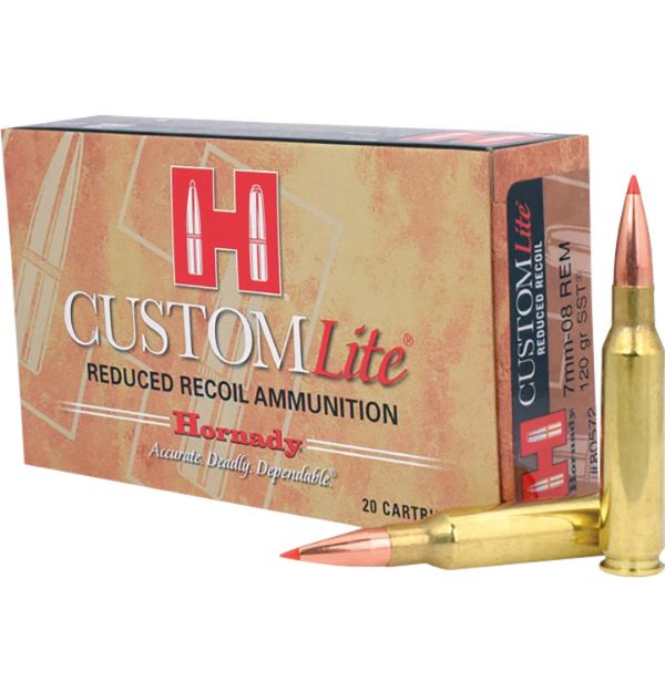 Picture of Hornady 80572 Custom Lite  7mm-08Rem 120gr Super Shock Tip 20 Per Box/10 Case