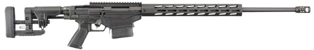 Picture of Ruger 18029 Precision  6.5 Creedmoor 10+1 24" Medium Contour Barrel w/Hybrid Muzzle Brake, Hard Coat Anodized Finish, 15" M-LOK Handguard Synthetic Left Side Folding Ruger Precision MSR Stock