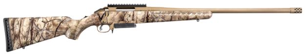 Picture of Ruger 26929 American  Full Size 300 Win Mag 3+1 24" Burnt Bronze Cerakote Threaded Barrel, Picatinny Rail Steel Receiver, GoWild Camo I-M Brush Fixed Synthetic Stock, Right Hand