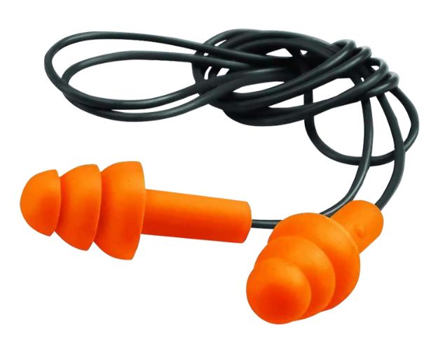 Picture of Walker's GWPEPCORD2PK Corded Foam Ear Plugs 25 dB In The Ear Orange/Black Adult 2 Per Pack