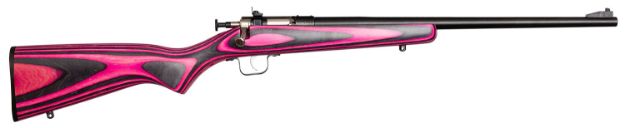 Picture of Crickett KSA2226 Youth  22 LR 1rd 16.12" Stainless Steel Barrel, Fixed Front/Adjustable Rear Peep Sights, Pink/Black Laminate Stock w/11.5" LOP, Rebounding Firing Pin Safety