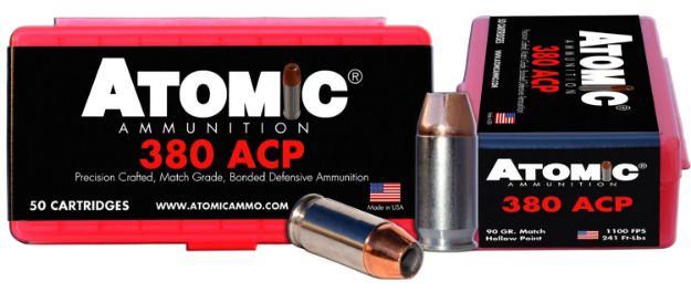 Picture of Atomic Ammunition 00414 Pistol Precision Craft 380ACP 90gr Hollow Point 50 Per Box/10 Case