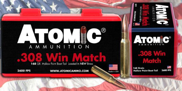 Picture of Atomic Ammunition 00460 Rifle Match 308Win 168gr Tipped MatchKing 20 Per Box/10 Case