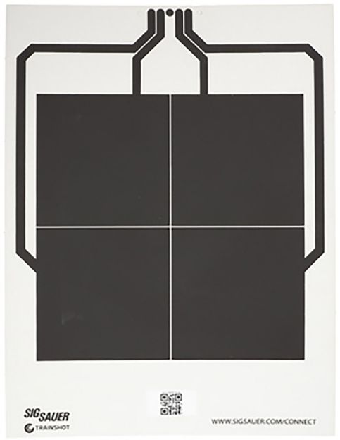 Picture of Sig Sauer SCT356 T300 Replacement Target 4 Square Hanging Black/White