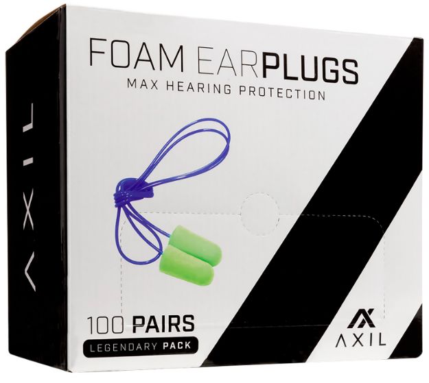 Picture of Axil LLC AXFP100GP  Foam Ear Plugs 32 dB Lime Green 100 Pair