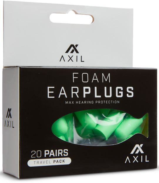 Picture of Axil LLC AXFP20GKP Travel Pack Foam Ear Plugs 31dB Green 20 Pair