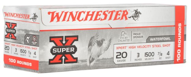 Picture of Winchester Ammo WEX2034VP Super X Xpert High Velocity 20Gauge 3" 7/8oz 4Shot 100 Per Box/2 Case *Value Pack