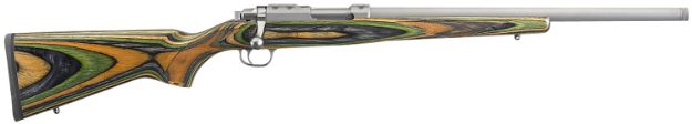 Picture of Ruger 7220 77/17  17 Hornet 6+1 18.50" Threaded Barrel, Matte Stainless Steel, Integral Scope Mount On Solid Steel Receiver, Green Mountain Laminate Stock