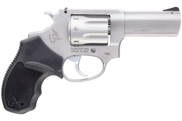 Picture of Taurus 2942039 942  22 LR 8rd 3" Barrel, Overall Matte Finish Stainless Steel & Finger Grooved Black Polymer Grip