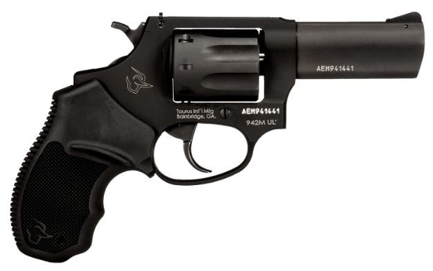 Picture of Taurus 2942M031UL 942 Ultra-Lite 22 WMR 8rd 3" Matte Black Finish Barrel, Matte Black Finish Cylinder, Black Anodized Finish Aluminum Frame & Finger Grooved Black Polymer Grip