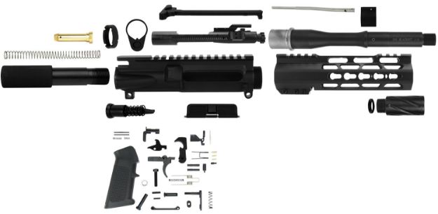 Picture of TacFire SSPK300LPK7K AR-15 Pistol Build Kit KeyMod 300 Blackout Black Steel