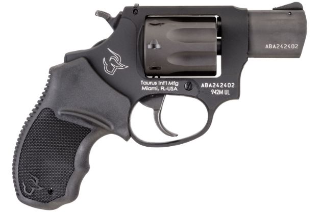 Picture of Taurus 2942M021UL 942 Ultra-Lite 22 WMR 8rd 2" Matte Black Finish Barrel, Matte Black Finish Cylinder, Black Anodized Finish Aluminum Frame & Finger Grooved Black Polymer Grip