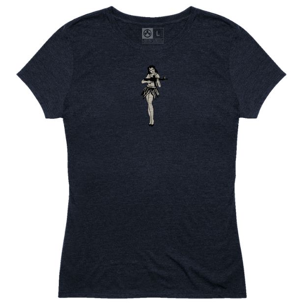 Picture of Magpul MAG1124410XS Hula Girl CVC Women's Navy Cotton/Polyester/Rayon Short Sleeve XS