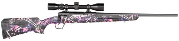 Picture of Savage Arms 57476 Axis XP Compact 6.5 Creedmoor 4+1 20" Matte Black Steel Barrel, Drilled & Tapped Steel Receiver, Fixed Muddy Girl Synthetic Stock, Weaver 3-9x40mm, Right Hand