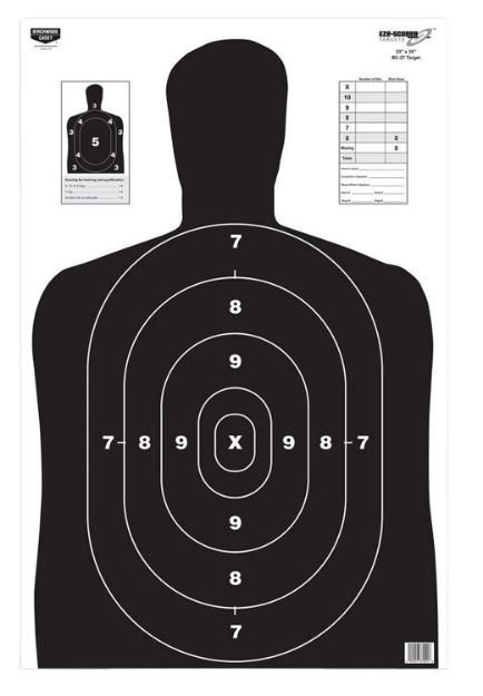 Picture of Birchwood Casey 37021 EZE-Scorer BC-27 Silhouette Paper Target 23" x 35" 100 Per Pack