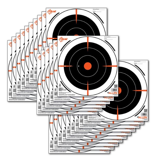 Picture of EZ-Aim 15246 Bullseye  Hanging 8" x 8" Black/Orange/ White 26 Per Pack