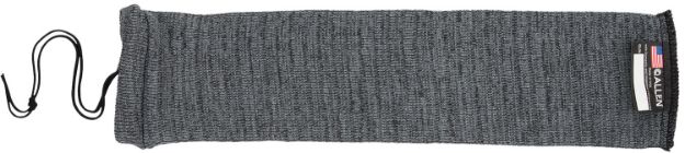 Picture of Allen 1314 Knit Handgun Sock  Heather Gray, Silicone Treatment, Drawstring Closure for Most Handguns up to 14" Long