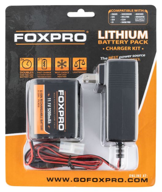 Picture of Foxpro LITHCHG Lithium Battery Kit  Black 11.1 Volt 5,200 mAh Compatible with FoxPro Shockwave/Banshee