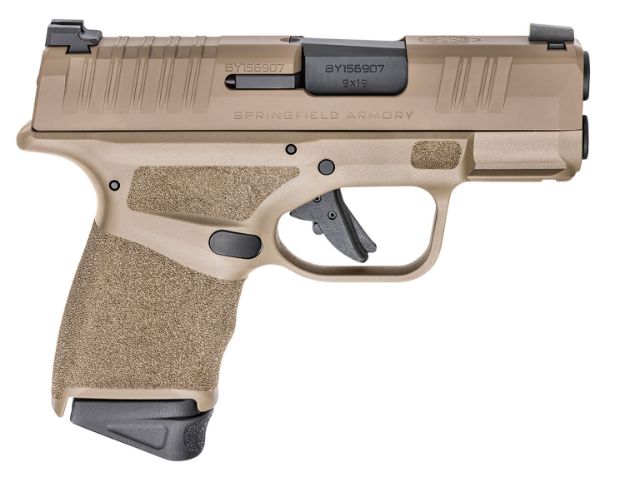 Picture of Springfield Armory HC9319F Hellcat  Micro-Compact Frame 9mm Luger 13+1/11+1 3" Melonite Steel Barrel, Flat Dark Earth Cerakote Serrated Steel Slide, Flat Dark Earth Polymer Frame w/Picatinny Rail