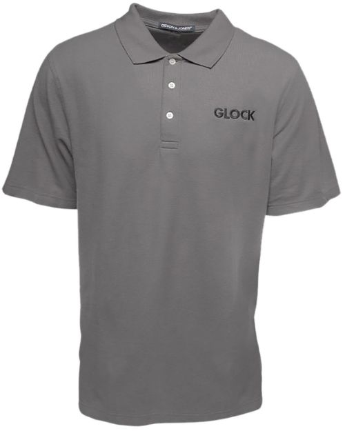 Picture of Glock AP95876 Classic Polo  Gray Cotton Short Sleeve Large