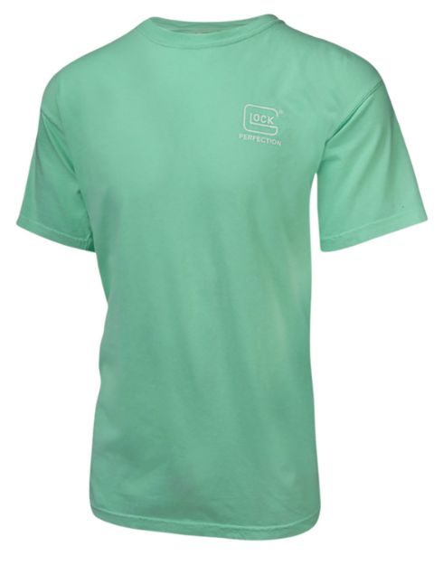 Picture of Glock AA75137 Crossover  Turquoise Cotton Short Sleeve Small