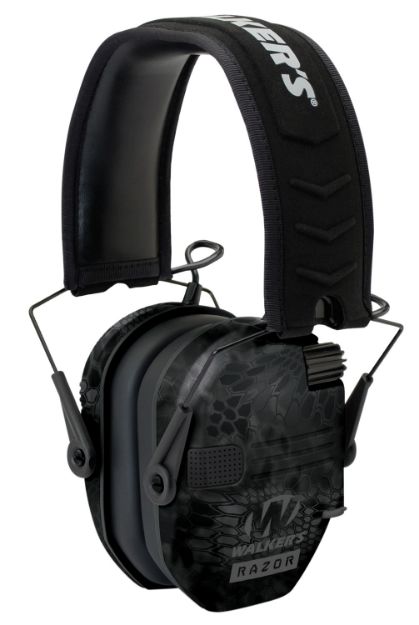 Picture of Walker's GWPRSEMYP Razor Slim Electronic Muff 23 dB,Over the Head,  Typhoon Camo/Black Polymer