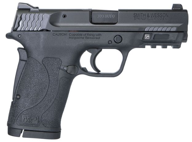 Picture of Smith & Wesson 180023 M&P Shield EZ 380 ACP 8+1 3.67" Barrel, Black Polymer Frame With Picatinny Acc. Rail, Black Armornite Stainless Steel Slide, Loaded Chamber Indicator, No Manual Safety