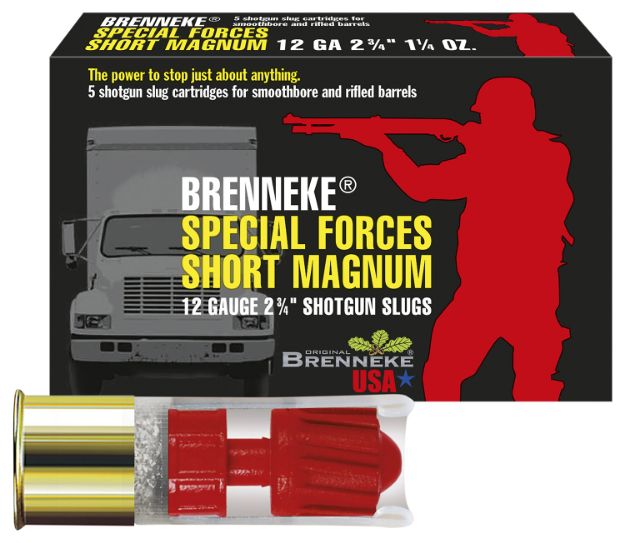 Picture of Brenneke SL122SFM SFSM Home Defense 12Gauge 2.75" 1 1/4oz Slug Shot 5 Per Box/50 Case