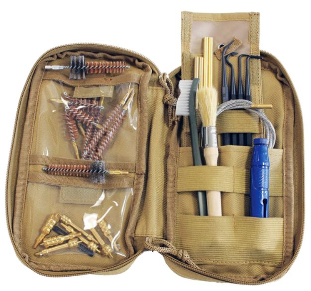 Picture of Birchwood Casey 41651 Range Cleaning Kit Handgun/Rifle 29 Pieces Tan