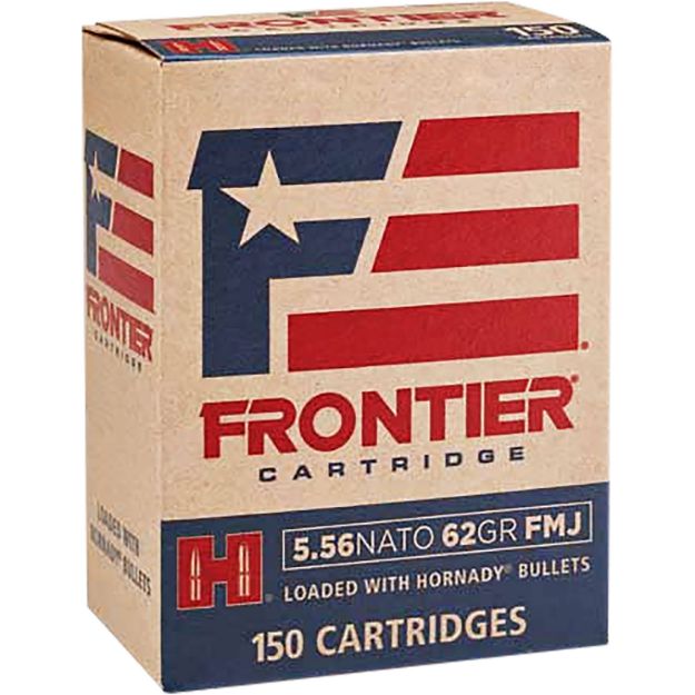 Picture of Frontier Cartridge FR2615 Military Grade Centerfire Rifle 5.56x45mmNATO 62gr Full Metal Jacket 150 Per Box/8 Case