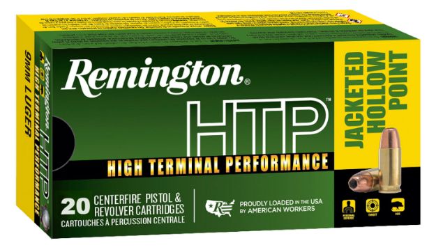 Picture of Remington Ammunition 28295 HTP  9mmLuger 147gr Jacketed Hollow Point 20 Per Box/25 Case