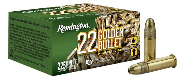 Picture of Remington Ammunition 21229 Golden Bullet Rimfire 22LR 36gr Plated Hollow Point 225 Per Box/10 Case