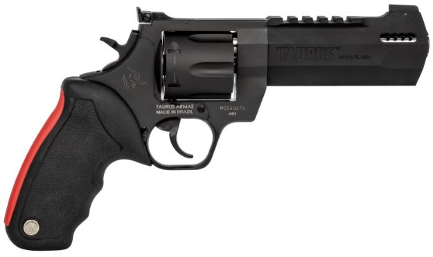 Picture of Taurus 2440051RH Raging Hunter  44 Rem Mag 6rd 5.12" Matte Black Oxide Steel Black Rubber with Integrated Red Cushion Insert Grip