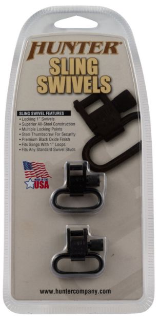 Picture of Hunter Company 02422 Swivel Set Sling Swivel 1" Black Oxide Steel