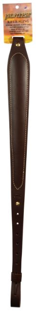 Picture of Hunter Company 027136R Cobra Sling made of Antique Brown Leather with Suede Lining, Padded Design & 1" Swivels for Rifles