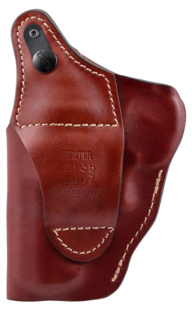 Picture of Hunter Company 1135 Pro-Hide High Ride OWB Brown Leather Belt Slide Fits Ruger Alaskan Right Hand