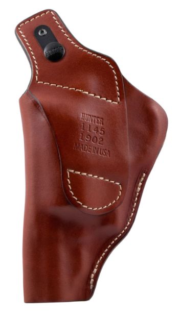 Picture of Hunter Company 1145 Pro-Hide High Ride OWB Brown Leather Belt Slide Fits S&W Governor Right Hand