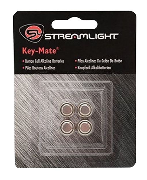 Picture of Streamlight 72030 Key-Mate  Silver 1.5 Volts Alkaline 150 mAh Fits Key Chain Light/MicroStream/MacroStream  (4) Single Pack