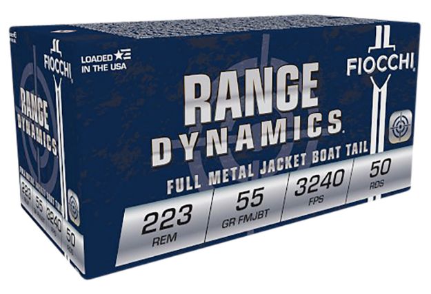 Picture of Fiocchi 223A Range Dynamics  223Rem 55gr Full Metal Jacket Boat Tail 50 Per Box/20 Case