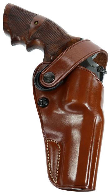 Picture of Galco DAO104 DAO  OWB Tan Leather Belt Slide Fits S&W L Frame Fits Taurus 627 Fits 4" Barrel Right Hand