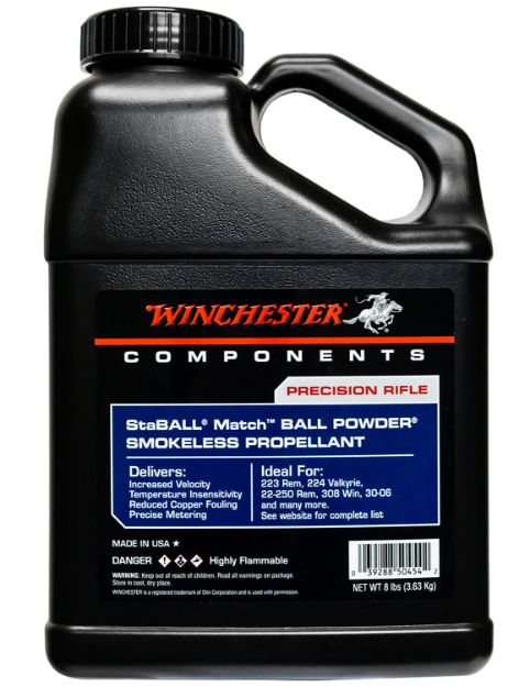 Picture of Winchester Powder STABALLMATCH8 Staball Match Rifle Powder 8LB