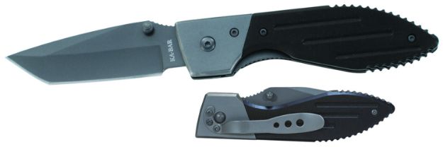 Picture of Ka-Bar 3074 Warthog  3" Folding Tanto Plain Black Stonewashed 420HC SS Blade. Black G10 Handle. Includes Pocket Clip