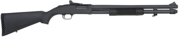 Picture of Mossberg 51663 590A1  12 Gauge 8+1 3" 20" Heavy Barrel, Parkerized Finish, Drilled & Tapped Receiver, Mil-Spec Construction w/Metal Trigger & Safety, Ghost Ring Sight, Synthetic Stock