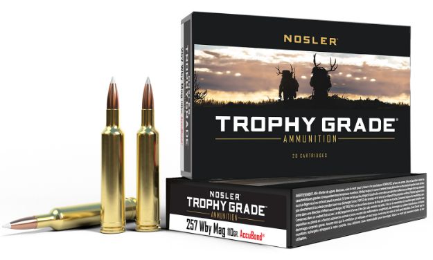 Picture of Nosler 60012 Trophy Grade  257WthbyMag 110gr Nosler AccuBond 20 Per Box/10 Case