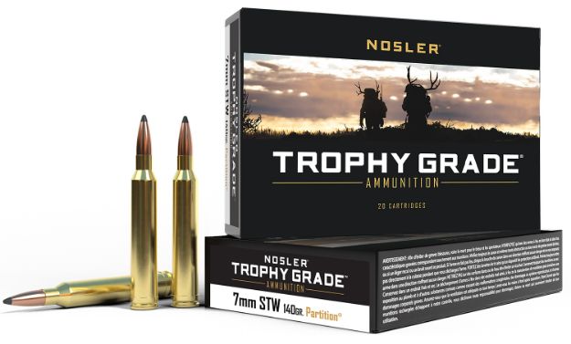 Picture of Nosler 60046 Trophy Grade  7mmSTW 140gr Nosler Spitzer Partition 20 Per Box/10 Case